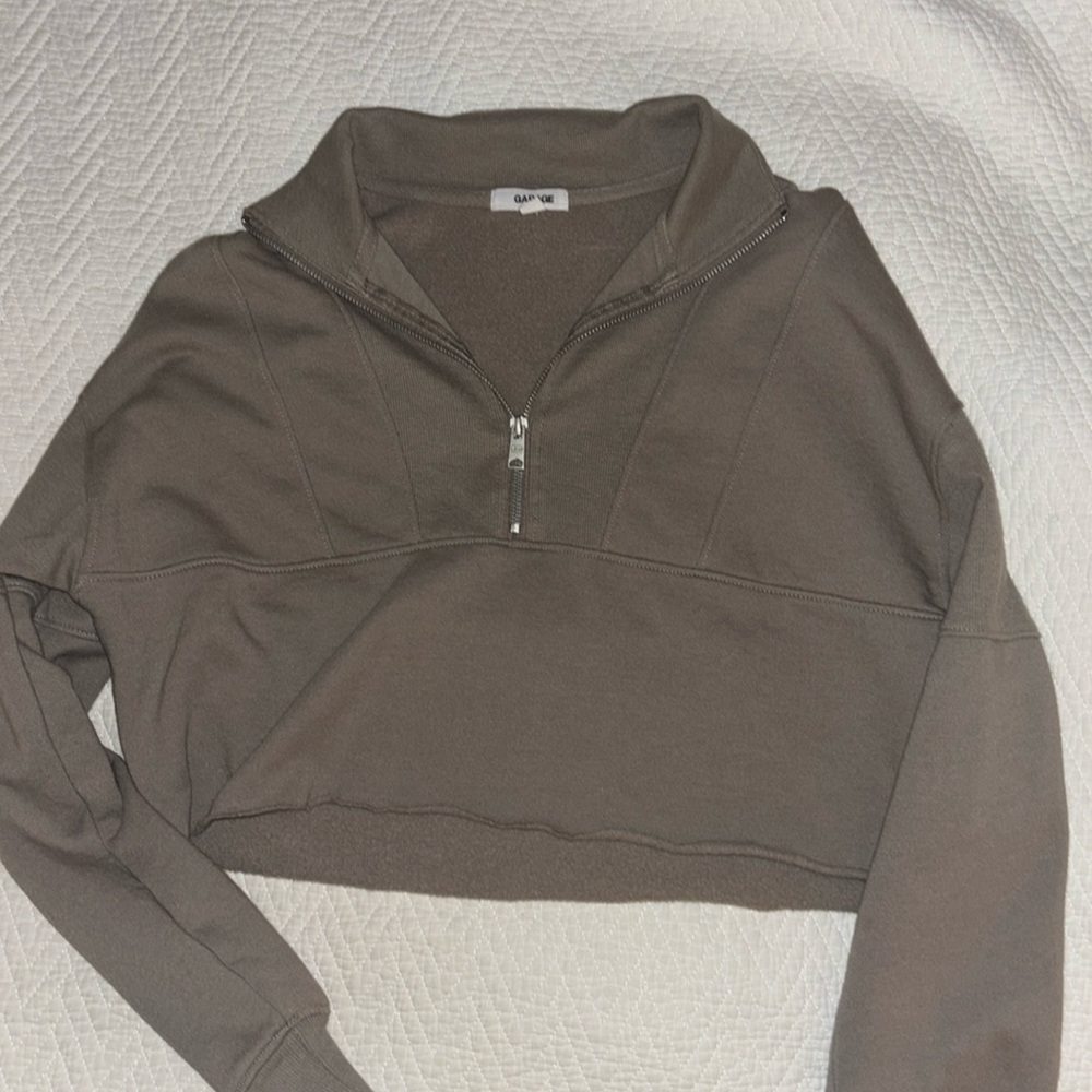 Garage cropped quarter zip